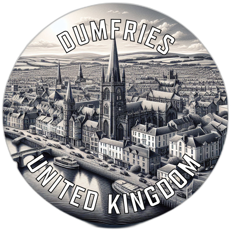 Dumfries United Kingdom Souvenir Die Cut Flat Magnet 2-Inch