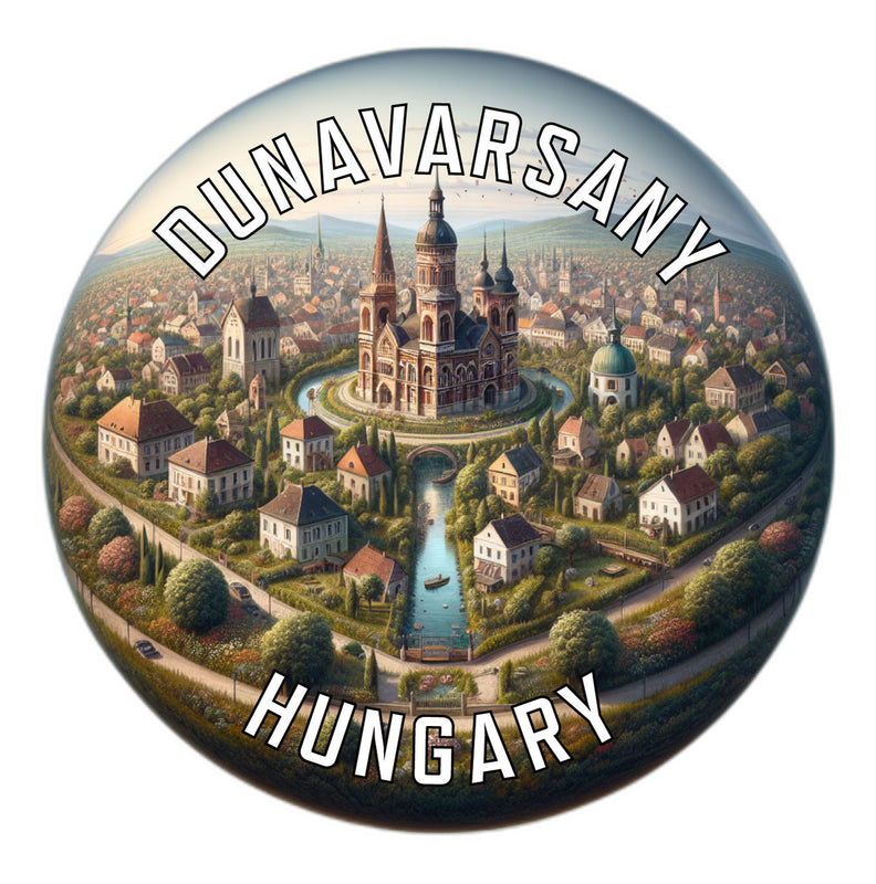 Dunavarsany Hungary Souvenir Die Cut Flat Magnet 6-Inch