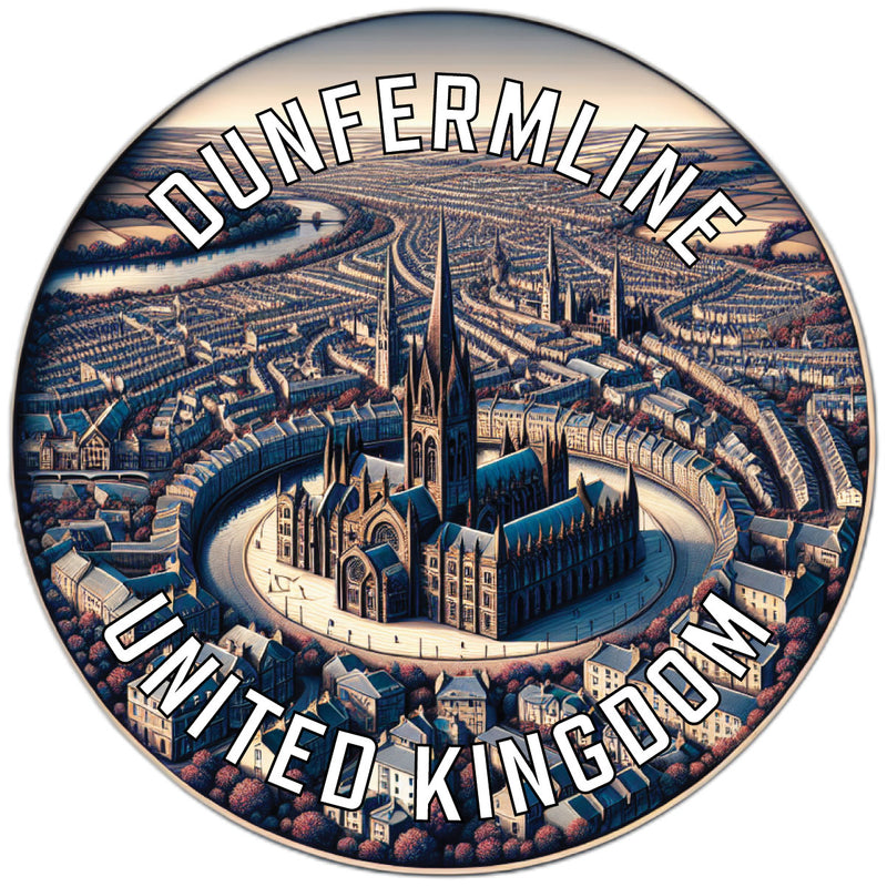 Dunfermline United Kingdom Souvenir Die Cut Flat Magnet 2-Inch