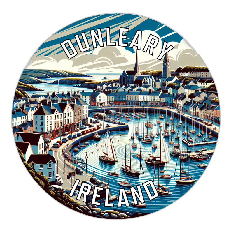 Dunleary Ireland Souvenir Die Cut Flat Magnet 2-Inch
