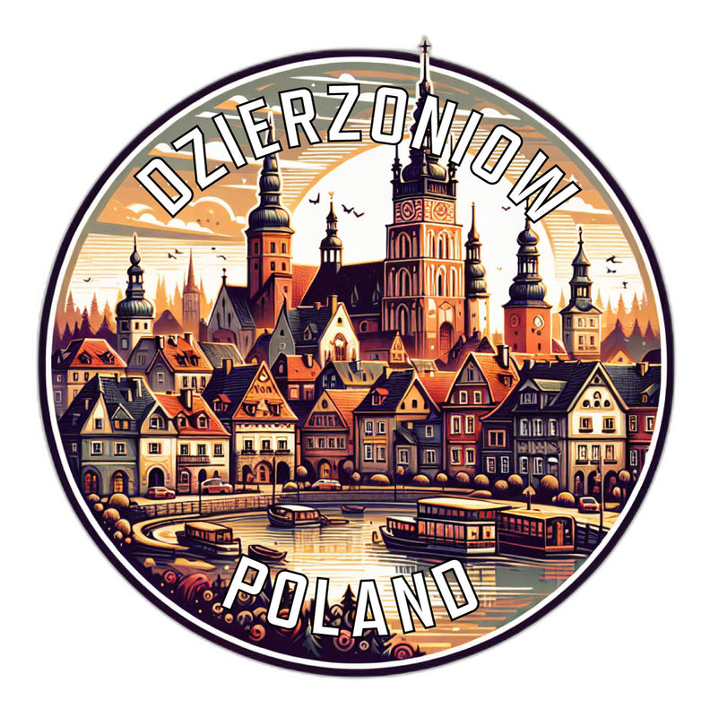 Dzierzoniow Poland Souvenir Die Cut Flat Magnet 2-Inch