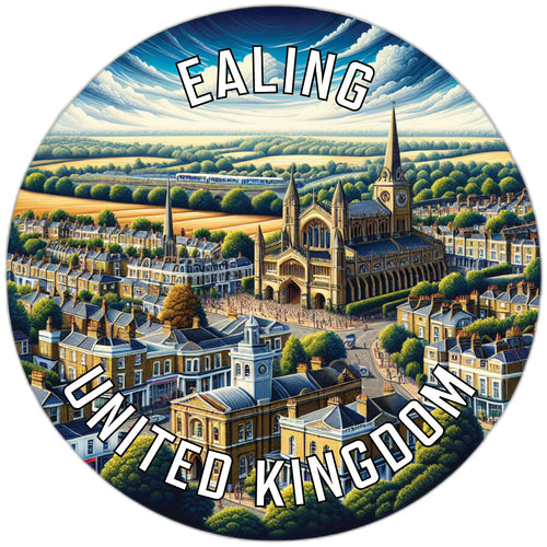 Ealing United Kingdom Souvenir Die Cut Flat Magnet 2-Inch