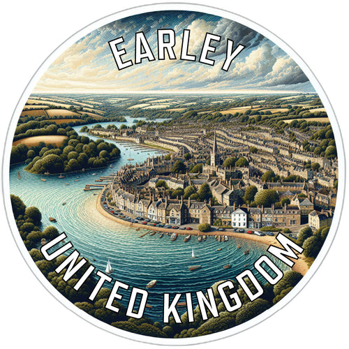 Earley United Kingdom Souvenir Die Cut Flat Magnet 2-Inch