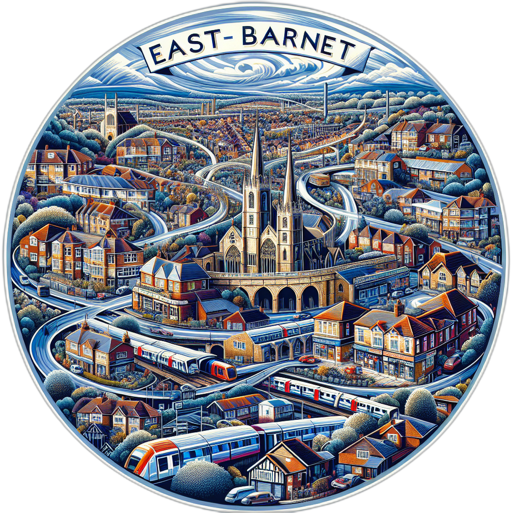 East Barnet United Kingdom Souvenir Die Cut Flat Magnet 2-Inch