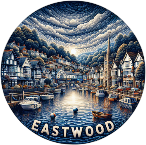 Eastwood United Kingdom Souvenir Die Cut Flat Magnet 2-Inch