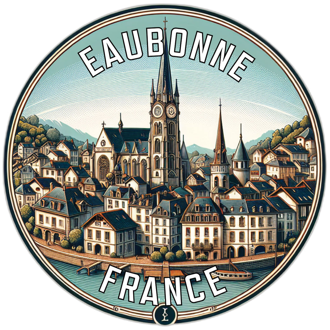 Eaubonne France Souvenir Die Cut Flat Magnet 6-Inch