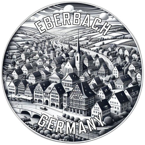 Eberbach Germany Souvenir Die Cut Flat Magnet 6-Inch