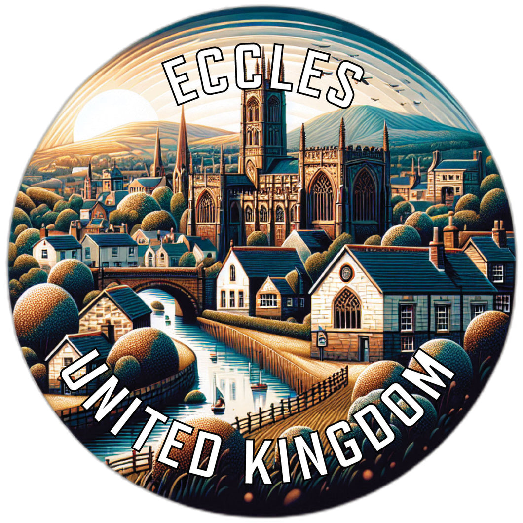 Eccles United Kingdom Souvenir Die Cut Flat Magnet 6-Inch