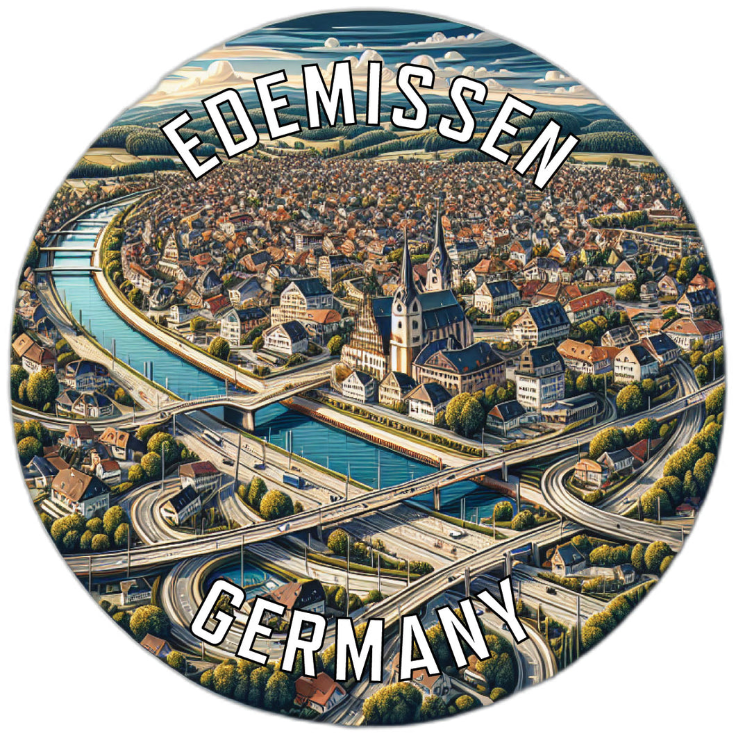 Edemissen Germany Souvenir Die Cut Flat Magnet 6-Inch