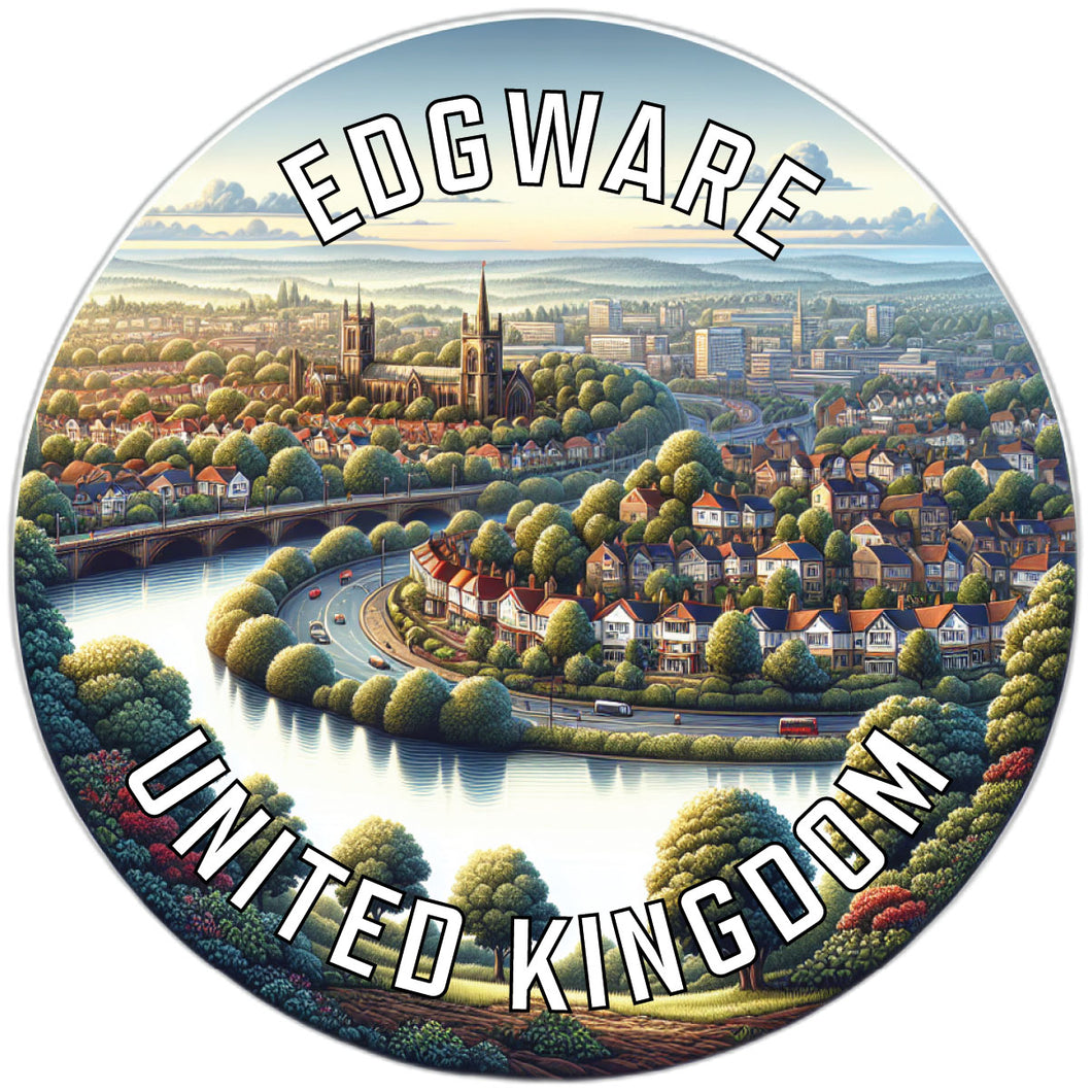 Edgware United Kingdom Souvenir Die Cut Flat Magnet 6-Inch