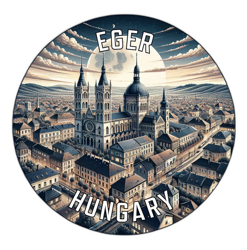 Eger Hungary Souvenir Die Cut Flat Magnet 6-Inch
