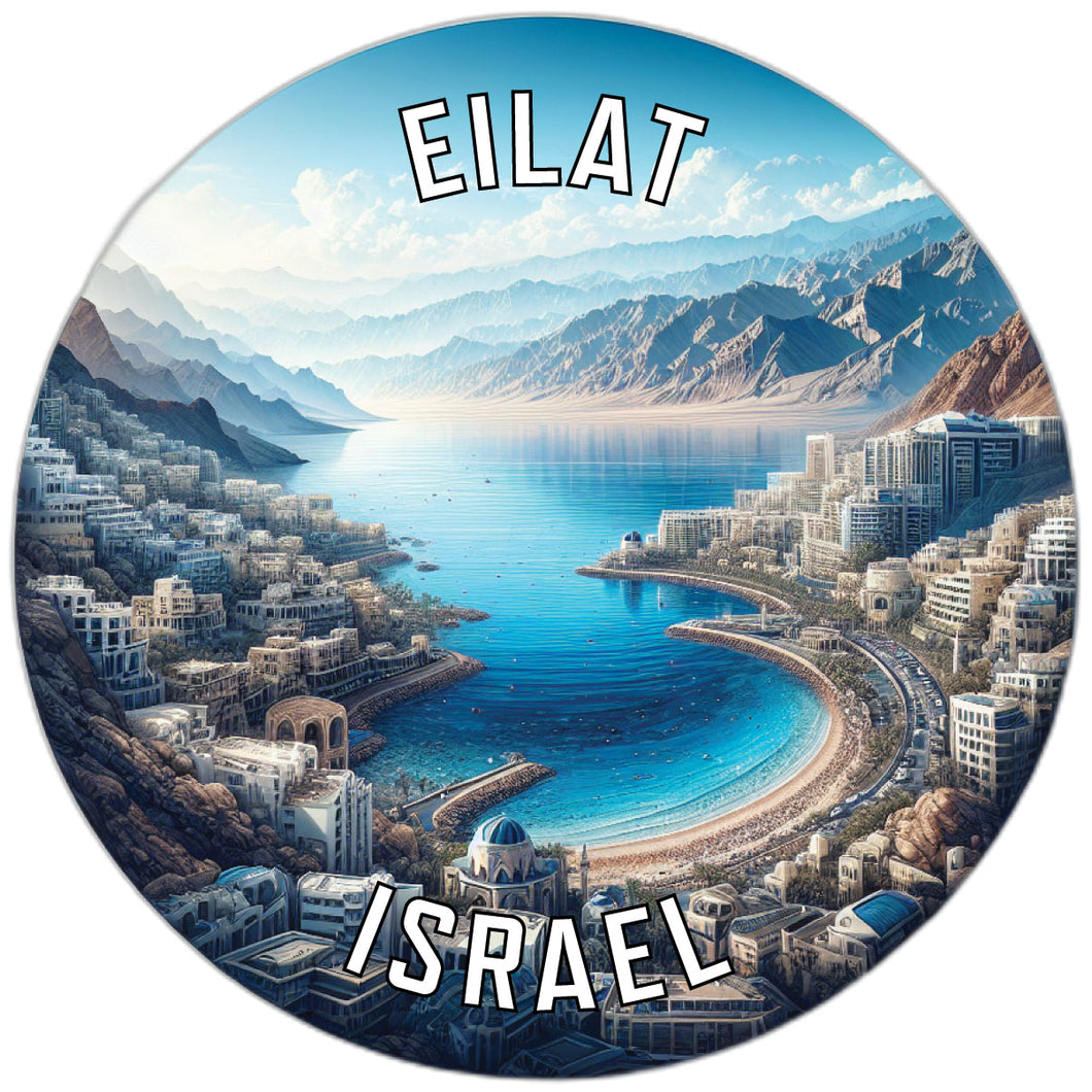 Eilat Israel Souvenir Die Cut Flat Magnet 6-Inch