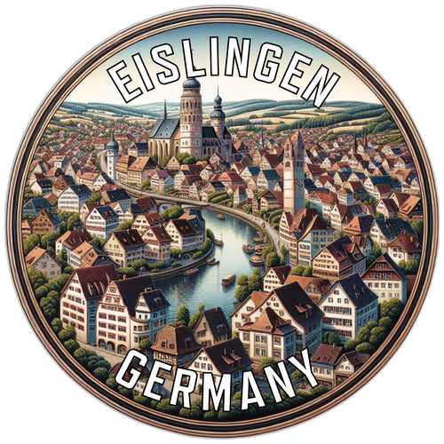 Eislingen Germany Souvenir Die Cut Flat Magnet 2-Inch