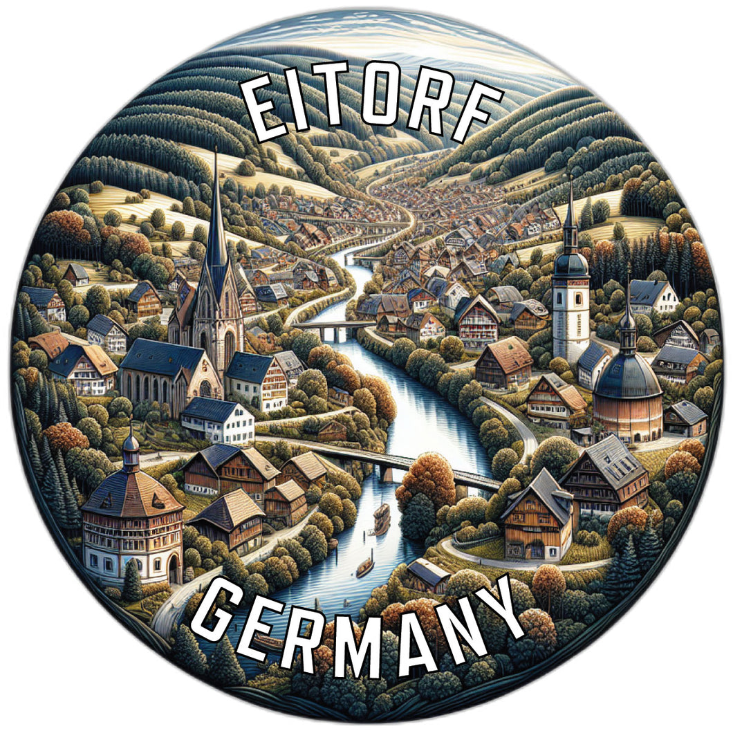 Eitorf Germany Souvenir Die Cut Flat Magnet 6-Inch