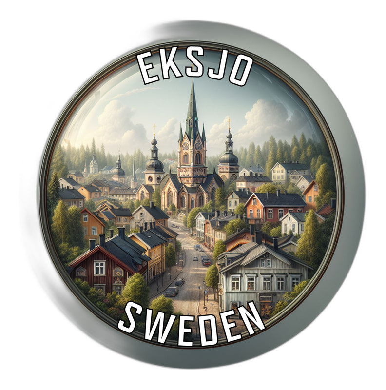 Eksjo Sweden Souvenir Die Cut Flat Magnet 6-Inch