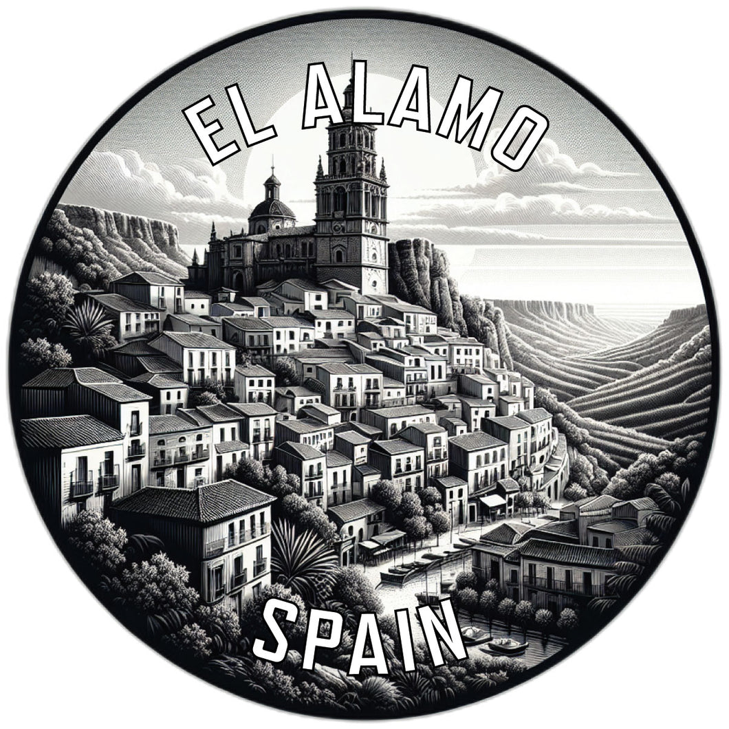 El Alamo Spain Souvenir Die Cut Flat Magnet 2-Inch