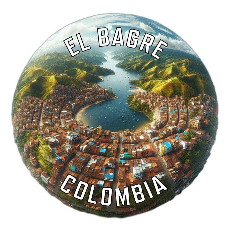 El Bagre Colombia Souvenir Die Cut Flat Magnet 6-Inch