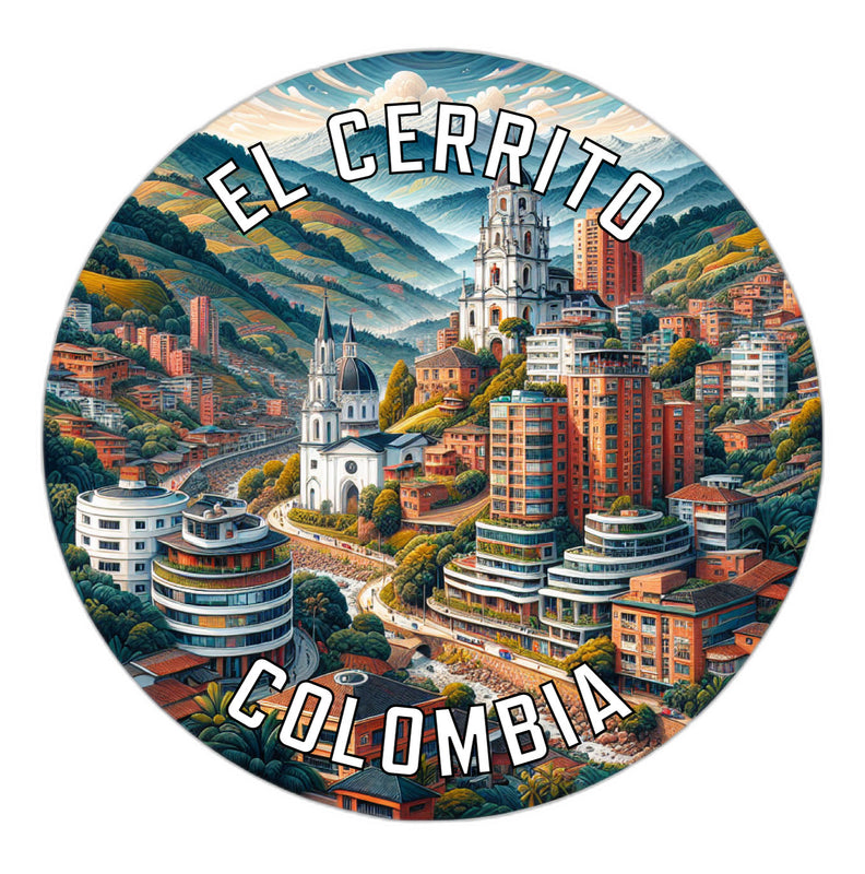 El Cerrito Colombia Souvenir Die Cut Flat Magnet 3-Inch