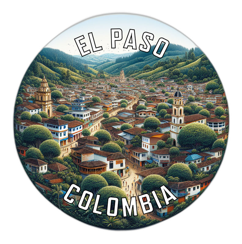El Paso Colombia Souvenir Die Cut Flat Magnet 2-Inch
