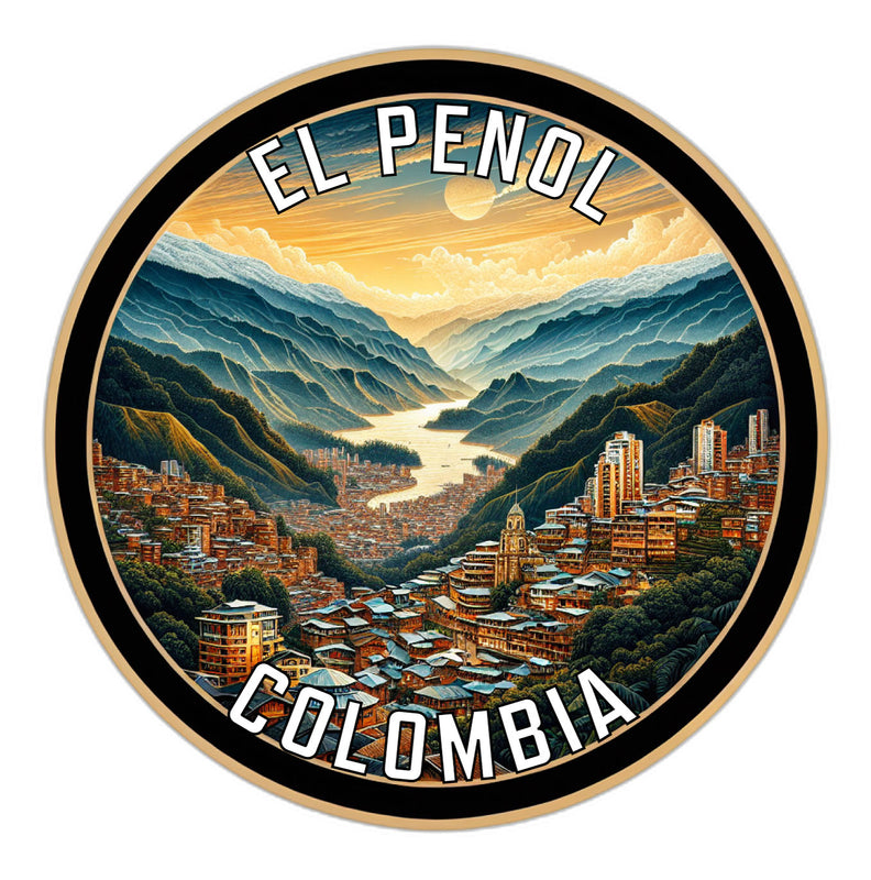 El Penol Colombia Souvenir Die Cut Flat Magnet 4-Inch
