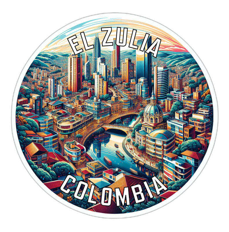 El Zulia Colombia Souvenir Die Cut Flat Magnet 4-Inch