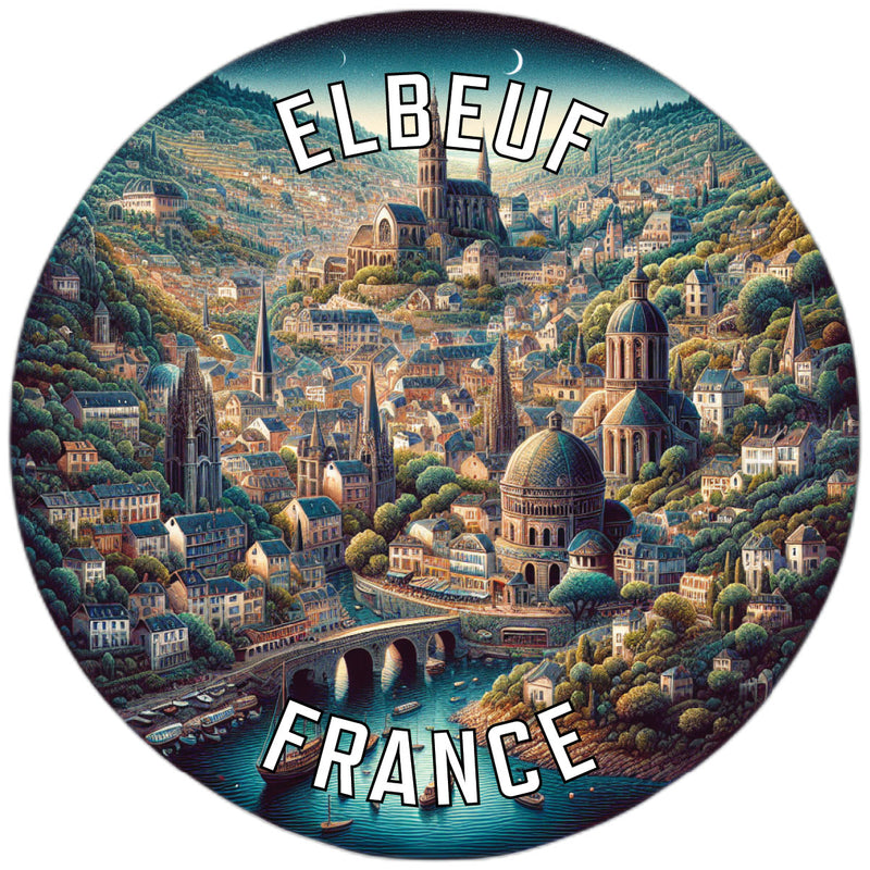 Elbeuf France Souvenir Die Cut Flat Magnet 2-Inch