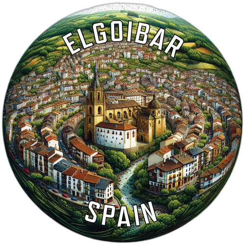 Elgoibar Spain Souvenir Die Cut Flat Magnet 6-Inch