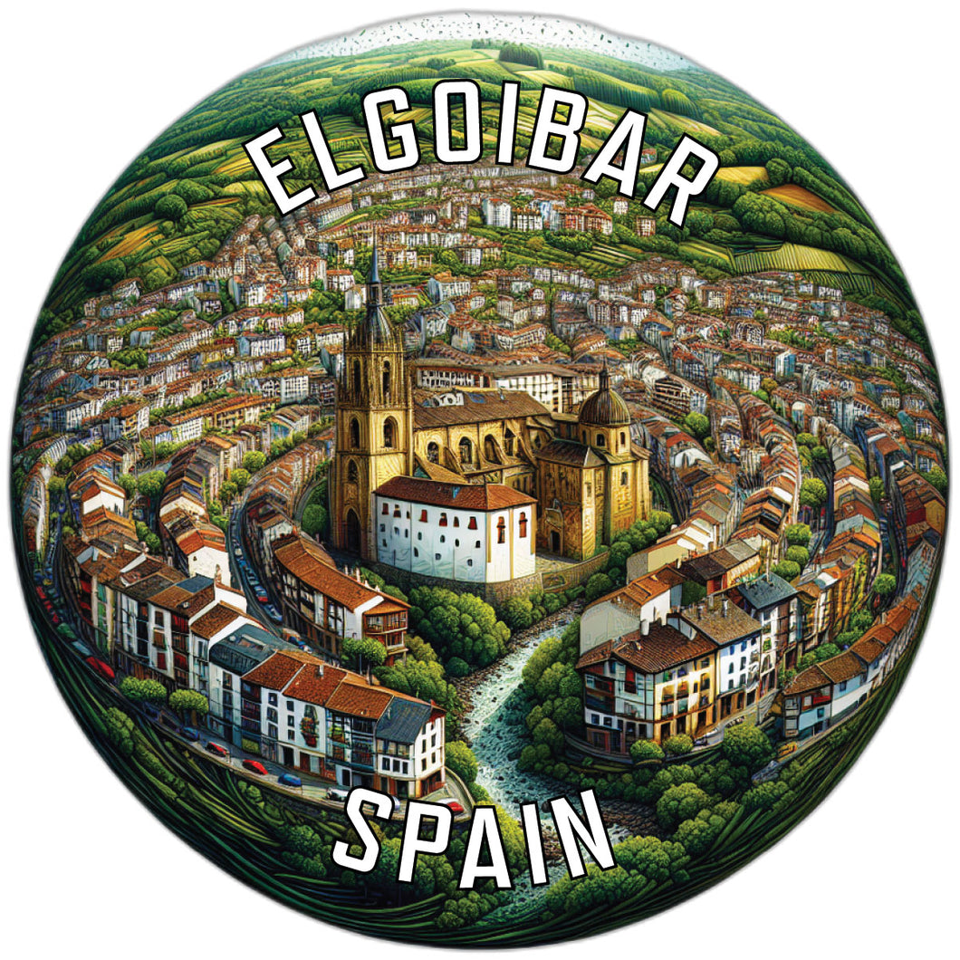 Elgoibar Spain Souvenir Die Cut Flat Magnet 6-Inch