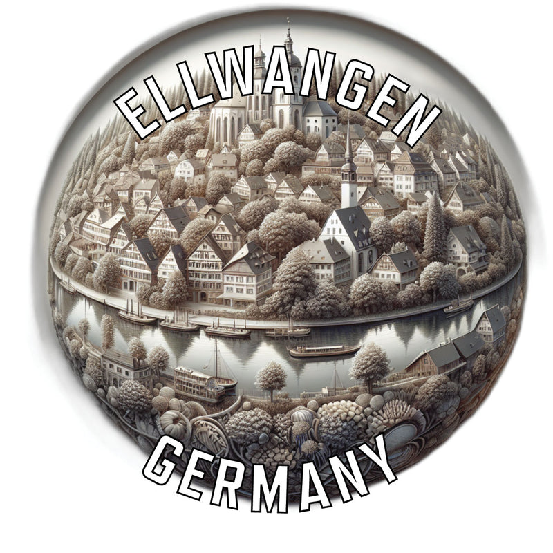 Ellwangen Germany Souvenir Die Cut Flat Magnet 2-Inch