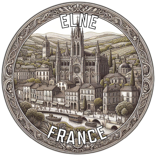 Elne France Souvenir Die Cut Flat Magnet 2-Inch