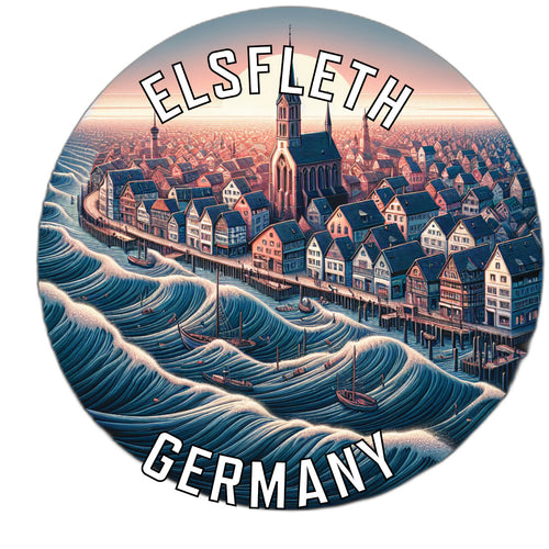 Elsfleth Germany Souvenir Die Cut Flat Magnet 2-Inch