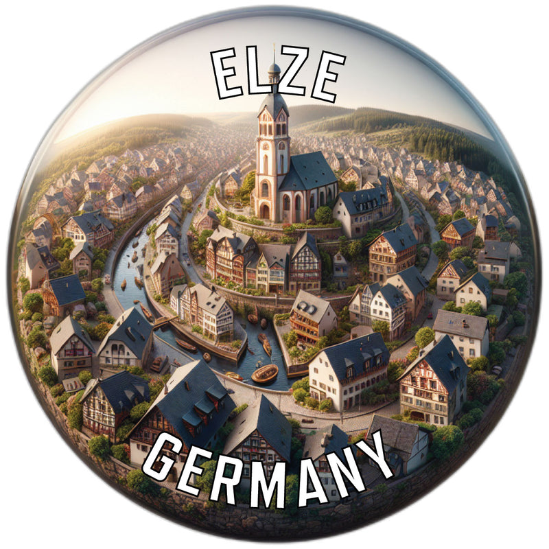 Elze Germany Souvenir Die Cut Flat Magnet 2-Inch