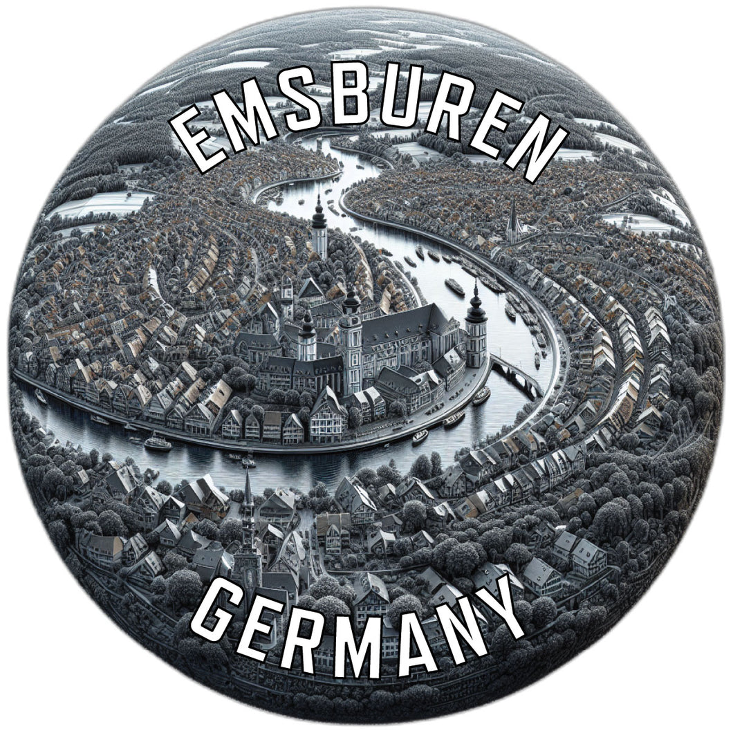 Emsburen Germany Souvenir Die Cut Flat Magnet 2-Inch