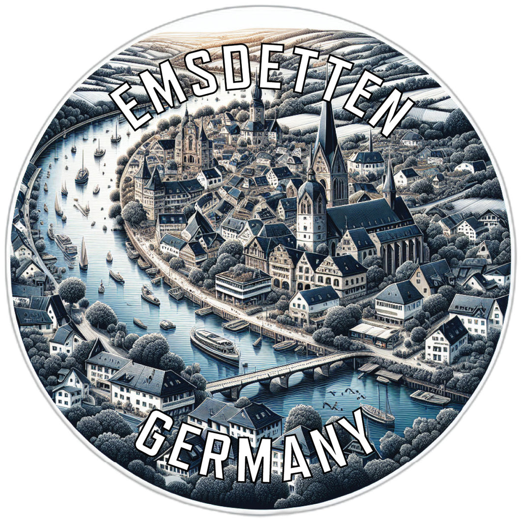 Emsdetten Germany Souvenir Die Cut Flat Magnet 6-Inch