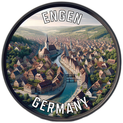 Engen Germany Souvenir Die Cut Flat Magnet 3-Inch