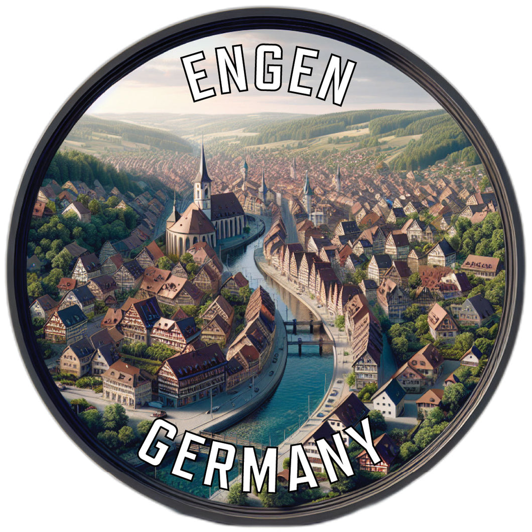 Engen Germany Souvenir Die Cut Flat Magnet 3-Inch