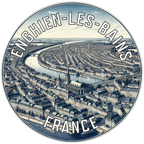 Enghien les Bains France Souvenir Die Cut Flat Magnet 6-Inch