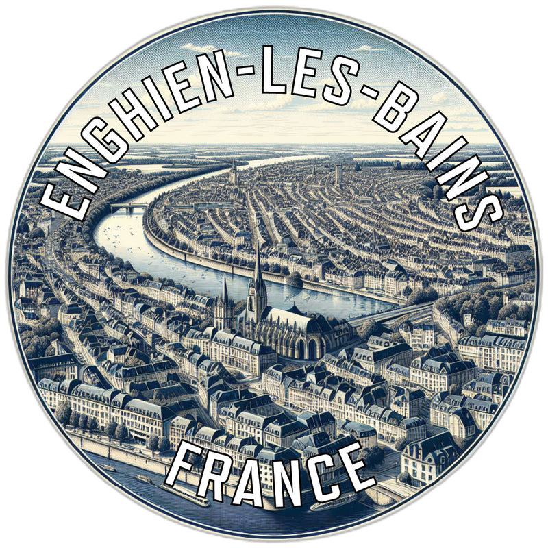 Enghien les Bains France Souvenir Die Cut Flat Magnet 6-Inch