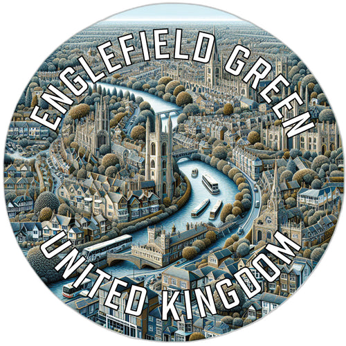 Englefield Green United Kingdom Souvenir Die Cut Flat Magnet 4-Inch