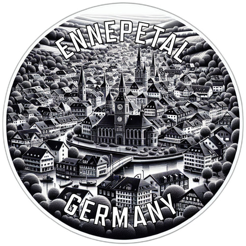 Ennepetal Germany Souvenir Die Cut Flat Magnet 6-Inch