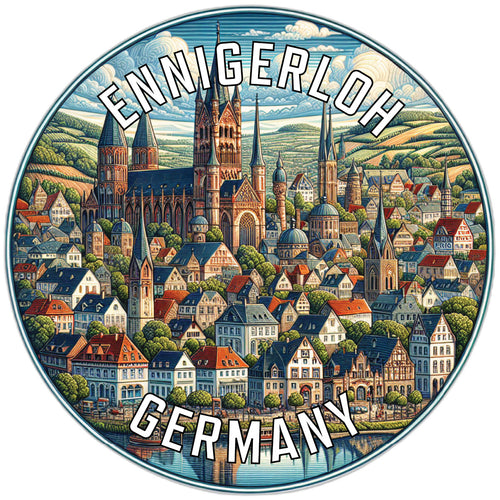 Ennigerloh Germany Souvenir Die Cut Flat Magnet 2-Inch