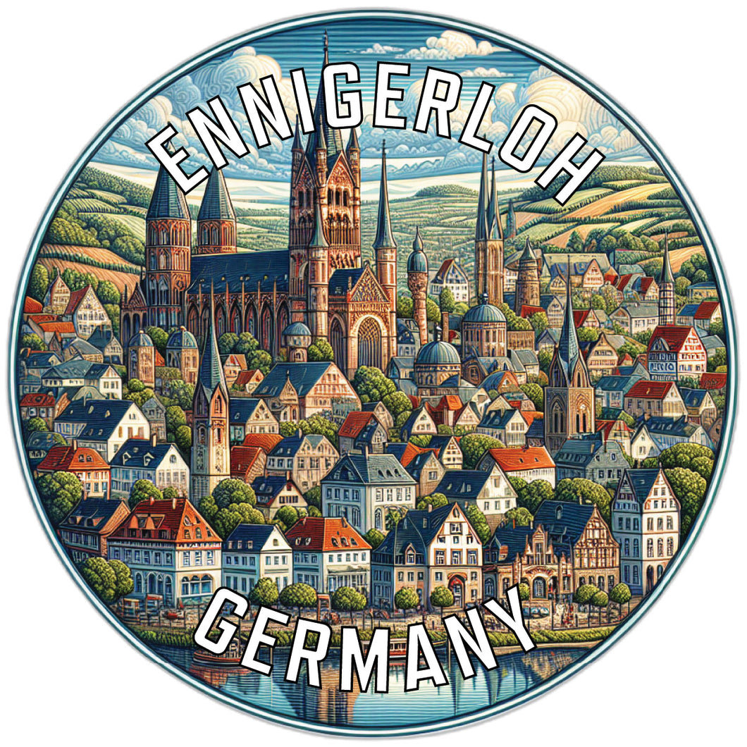 Ennigerloh Germany Souvenir Die Cut Flat Magnet 2-Inch