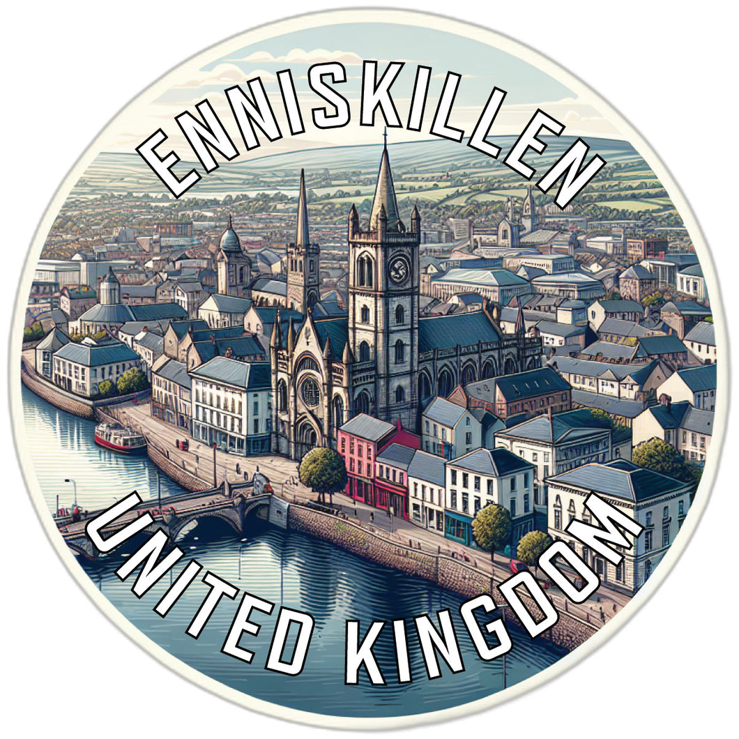Enniskillen United Kingdom Souvenir Die Cut Flat Magnet 6-Inch