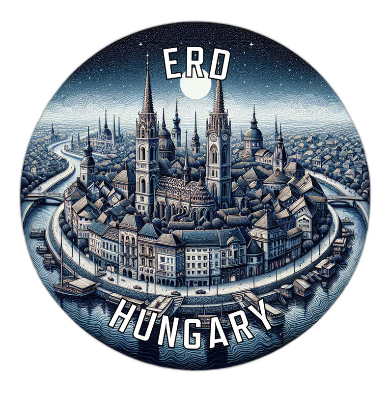Erd Hungary Souvenir Die Cut Flat Magnet 2-Inch