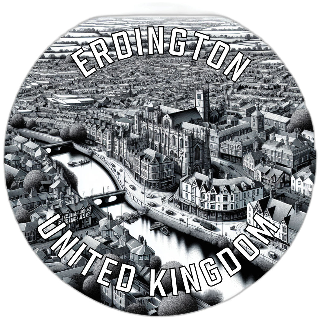 Erdington United Kingdom Souvenir Die Cut Flat Magnet 6-Inch