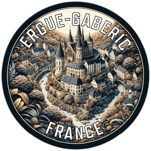Ergue Gaberic France Souvenir Die Cut Flat Magnet 2-Inch