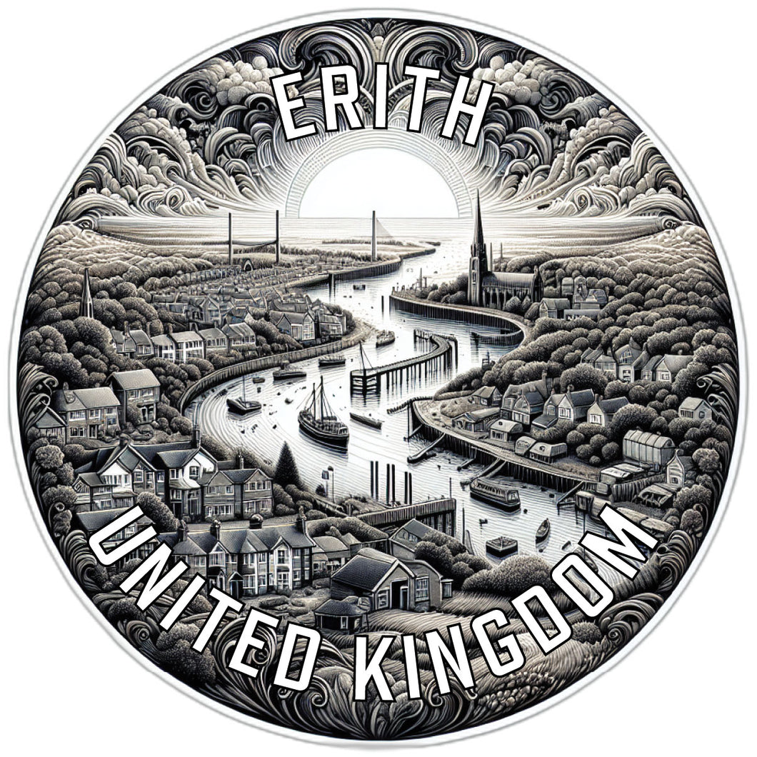 Erith United Kingdom Souvenir Die Cut Flat Magnet 6-Inch