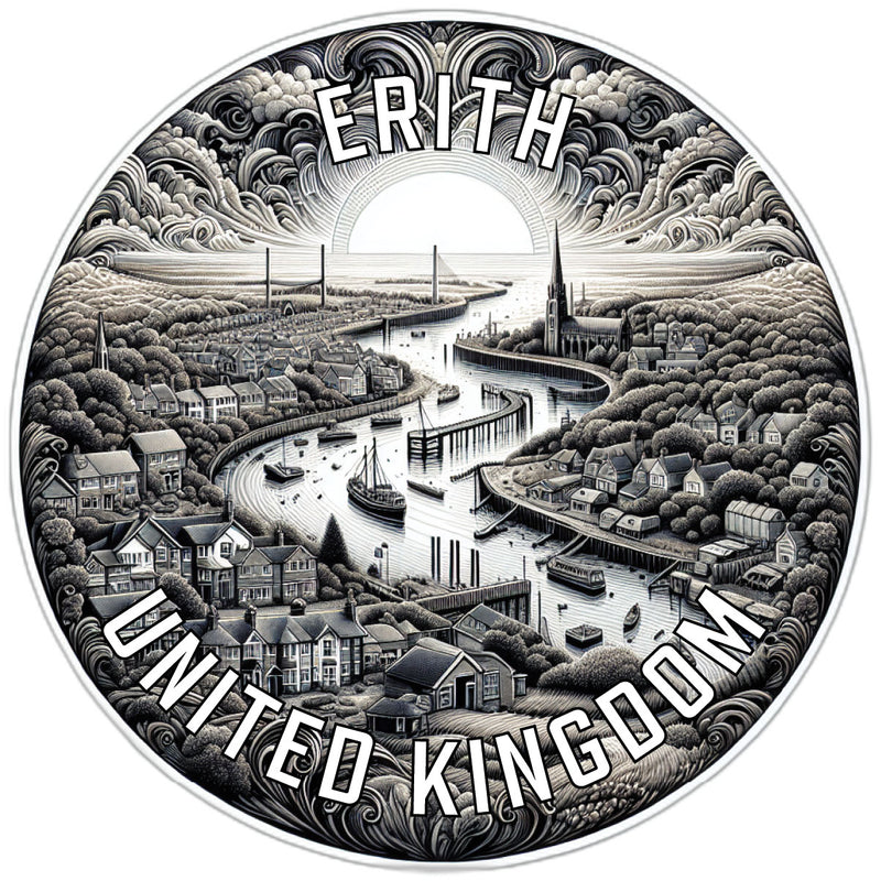 Erith United Kingdom Souvenir Die Cut Flat Magnet 6-Inch