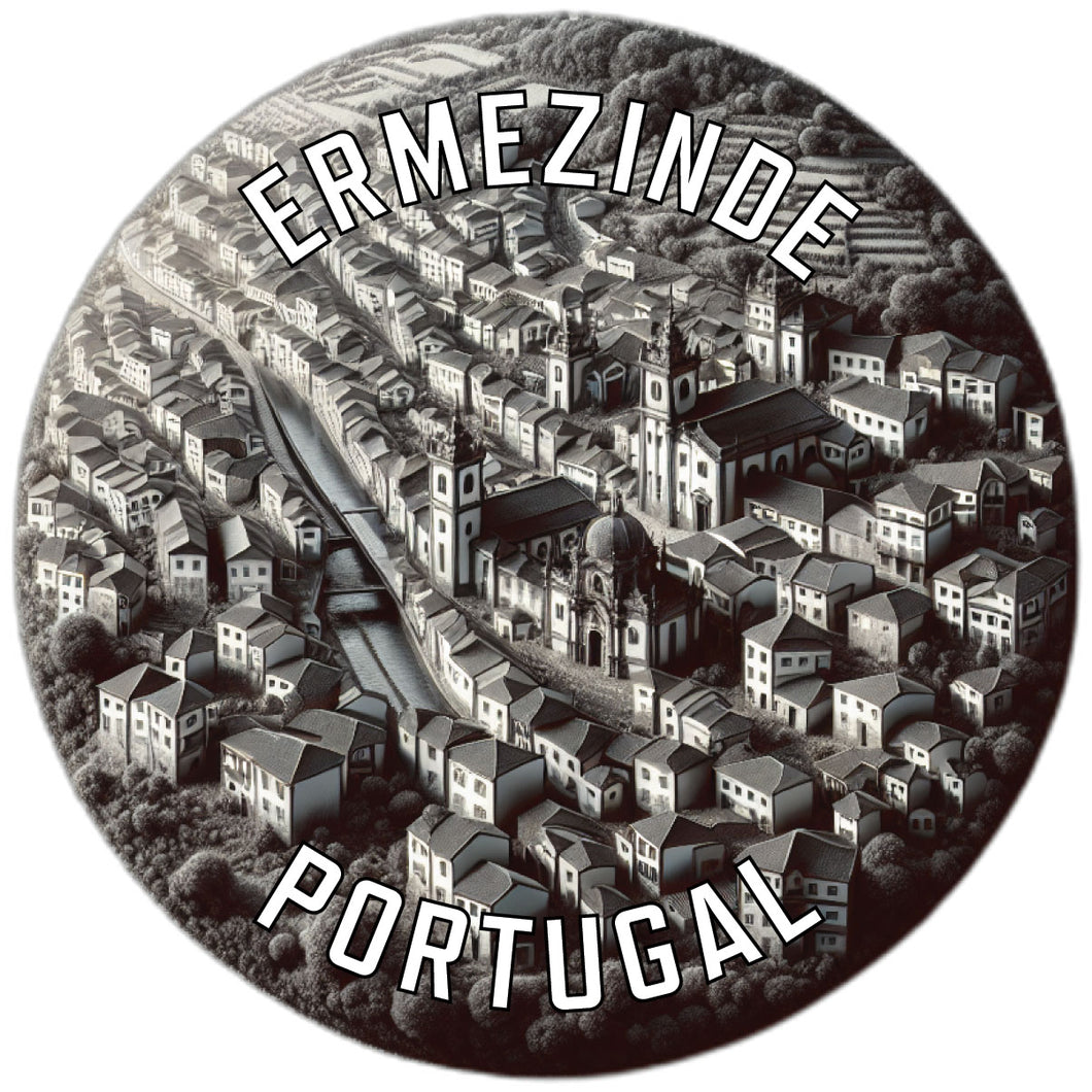 Ermezinde Portugal Souvenir Die Cut Flat Magnet 3-Inch