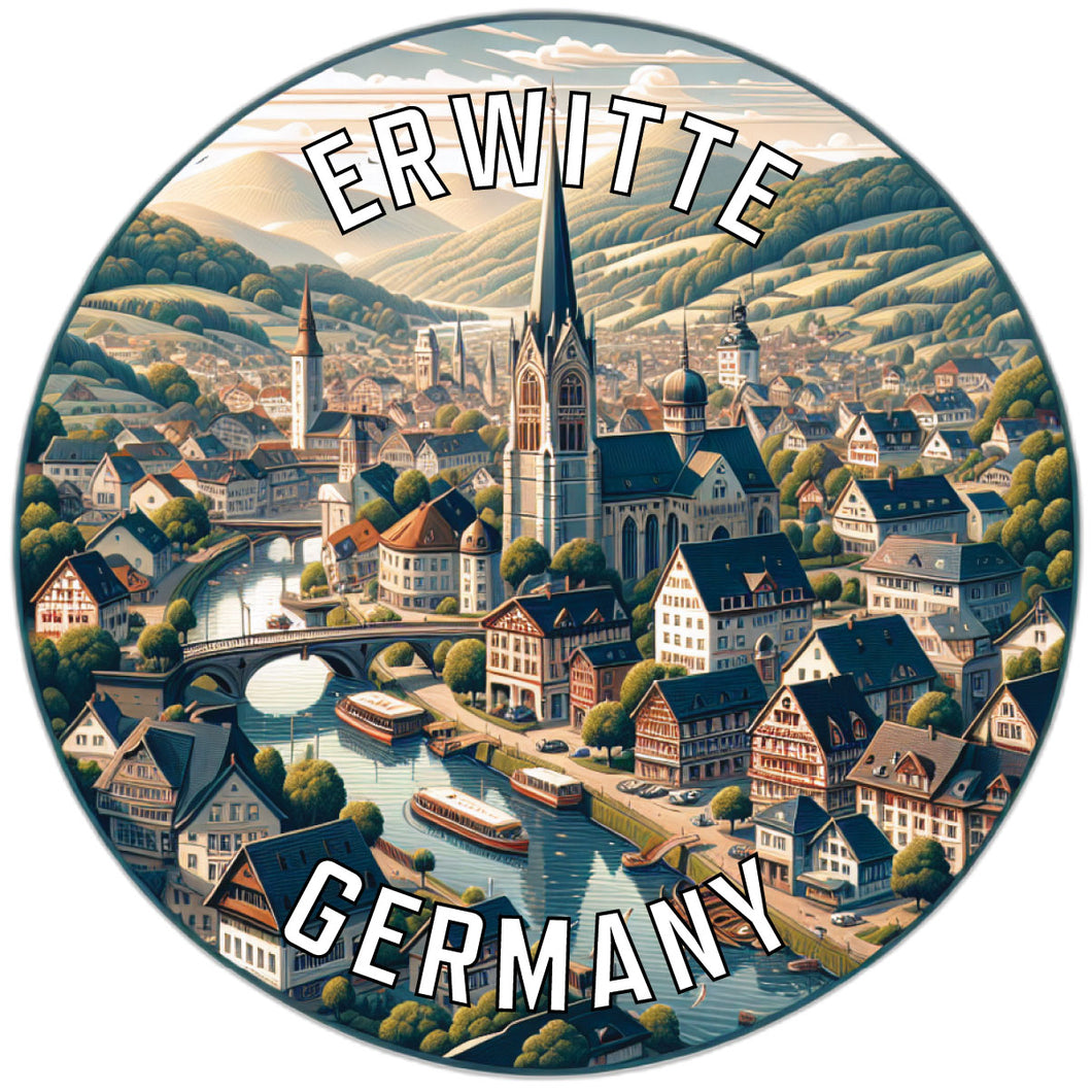 Erwitte Germany Souvenir Die Cut Flat Magnet 6-Inch